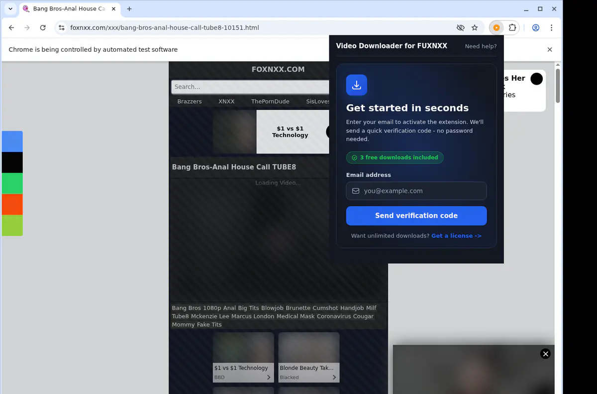 Fuxnxx Video Downloader browser extension screenshot 5